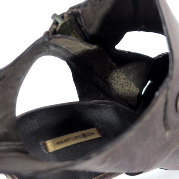 Max Studio Leather Ankle Heels Size 9.5 - Picture 11 of 11